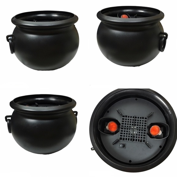 VINTAGE LITE F/X Halloween Cauldron Flame Lite Up Flicker Glow Decoration Spooky - Picture 6 of 16